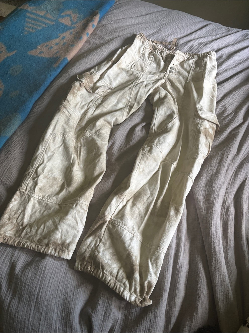 We the free tie dye Cargo Pants in Off-White